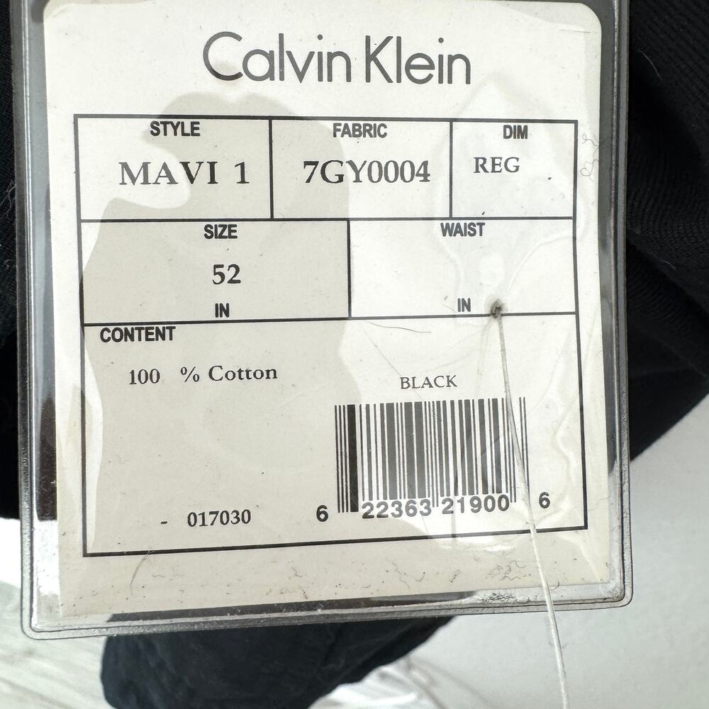 Calvin Klein Mens Suit Jacket Blazer Size 52R 100% Cotton Classic Neutral Black - Picture 2 of 7